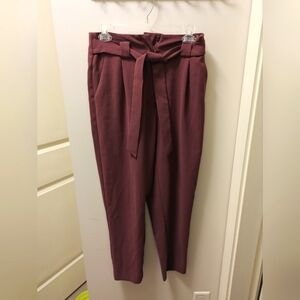 Ever New Burgundy Tie belted Pants